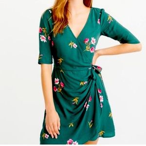 Abercrombie green wrap dress